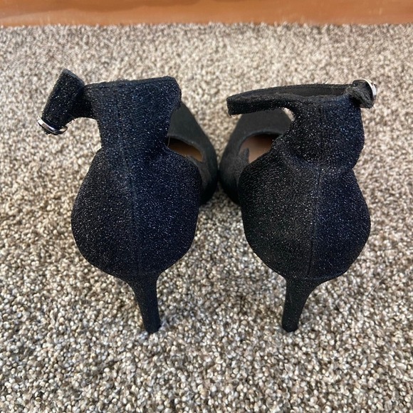 christian siriano black glitter sparkle pumps high heels size 7 New - Picture 4 of 5